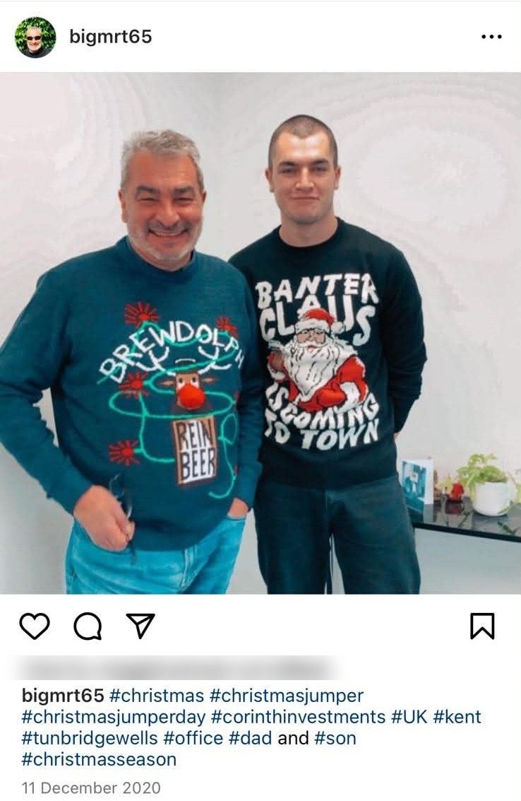 Alec and Brendton Theunissen at the Corinth office in Tunbridge Wells, December 2020