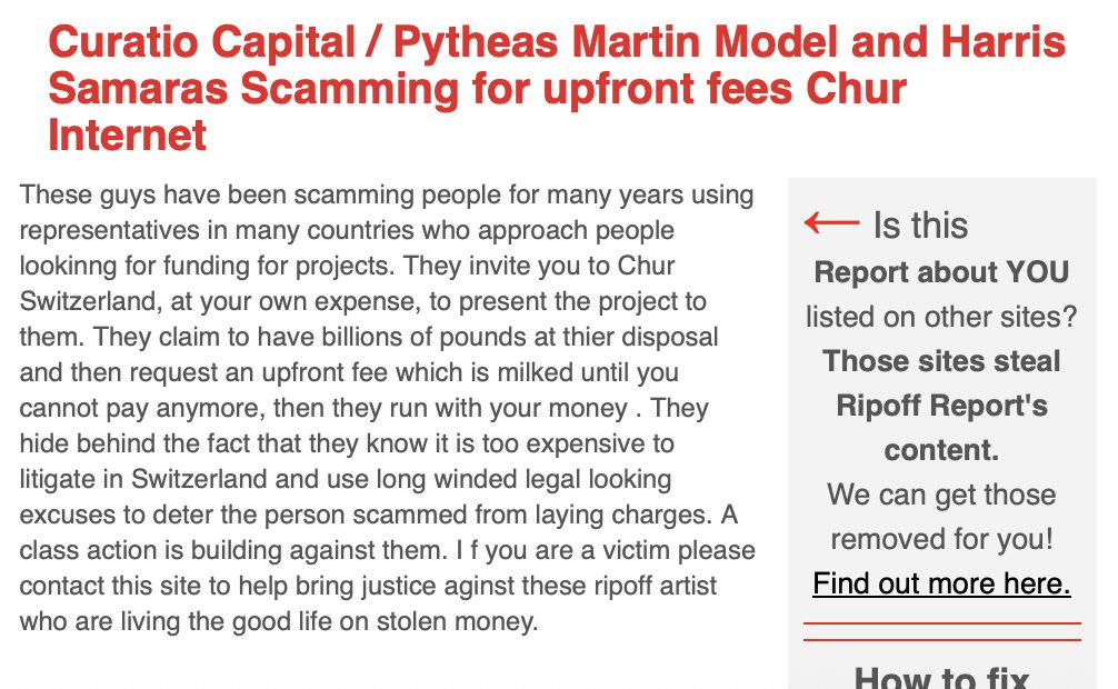 Complaint against the Corinth Group / Martin Model — Third-party complainant statement — “These con artist/scammers/frauds must be stopped”